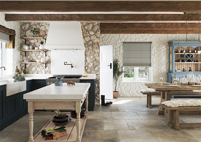 Soft Chevron, Brown - Twist&Fit Roman Blind - Image 8